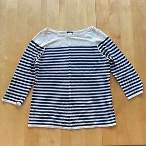 Women’s J Crew navy striped sweater